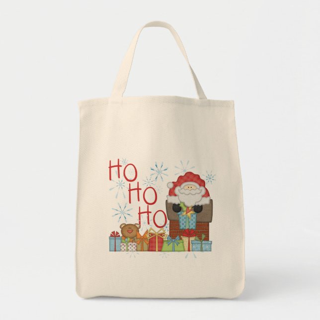 Tote Bag Tshirts et cadeaux père Noël Ho Ho Ho (Devant)