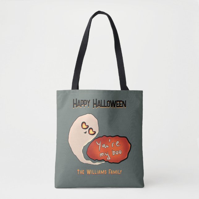 Tote Bag Tu es mon Boo | Halloween mignon  (Devant)