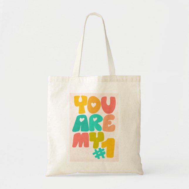Tote Bag Tu es mon numéro un (Devant)