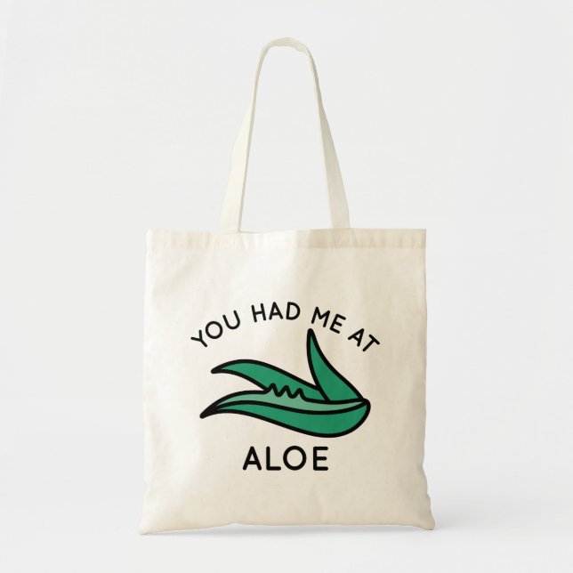 Tote Bag Tu M'As Eu À Aloe (Devant)