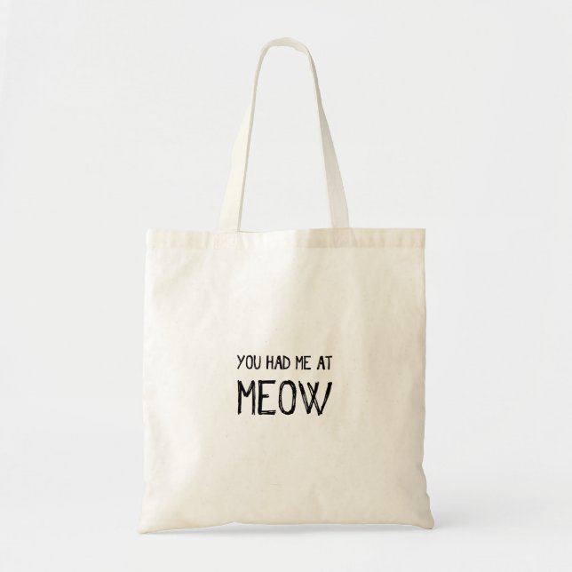 Tote Bag Tu M'as Eu À Miaou (Devant)