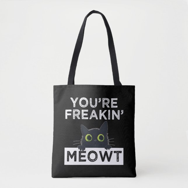 Tote Bag Tu me fais complètement miauler (Devant)