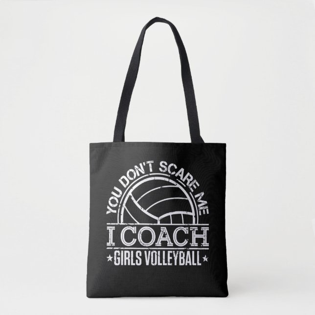 Tote Bag Tu ne me fais pas peur, j'enseigne le volley-ball  (Devant)