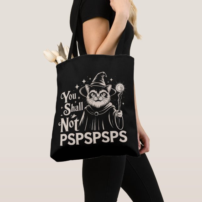 Tote Bag Tu ne PSPSPSPS Chaton Drôle Magicien Papa  (De près)