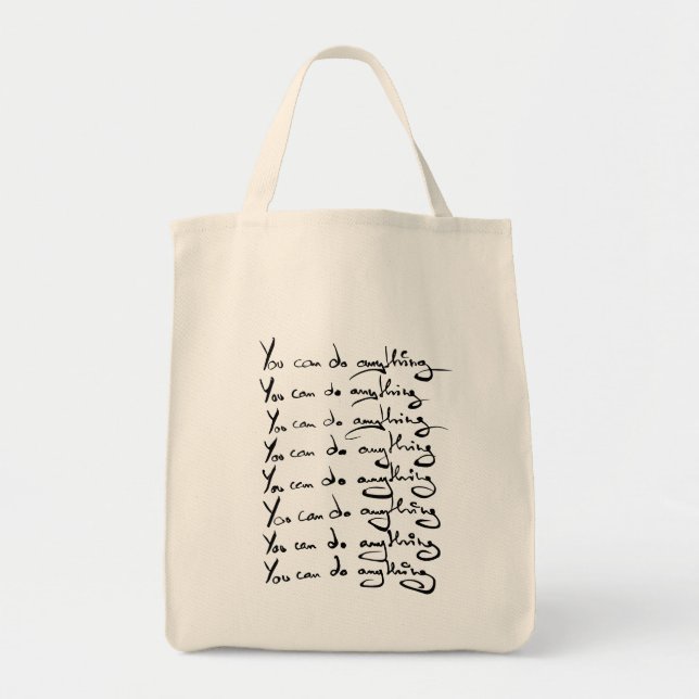 Tote Bag TU PEUX FAIRE QUOI QUE CE SOIT ! Guillemet inspira (Devant)
