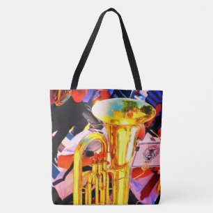 Tote Bag Tuba ténor cuivré brillant Musique de fanfare
