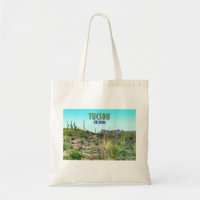 Tucson Arizona Cactus et Mountain Vintage