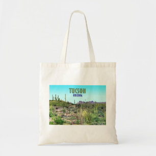 Tote Bag Tucson Arizona Cactus et Mountain Vintage