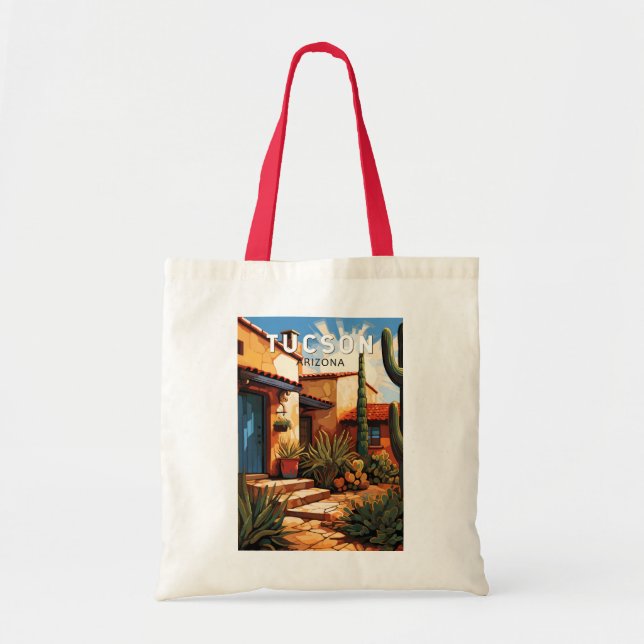 Tote Bag Tucson Arizona Travel Art Vintage (Devant)