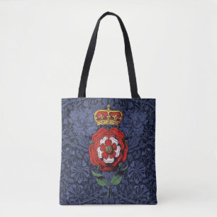 Tote Bag Tudor Rose rouge et blanc