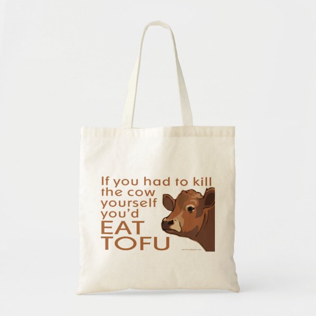 Tote Bag Tuer la vache - Vegan, végétarien (Devant)