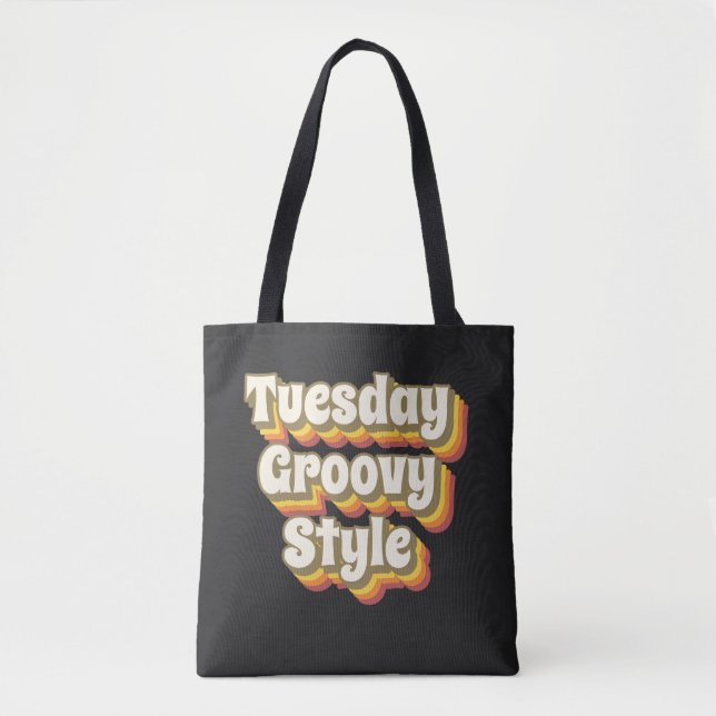 Tote Bag Tuesday Groovy Style 70 (Devant)