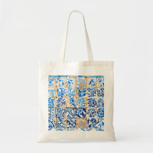 Tote Bag tuile du Portugal de décoration bleue de Lisbonne