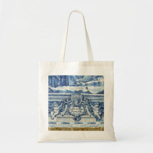 Tote Bag Tuiles murales portugaises bleues et blanches avec