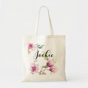 Tote Bag Tulip Magnolia Mariage d'accueil personnalisé
