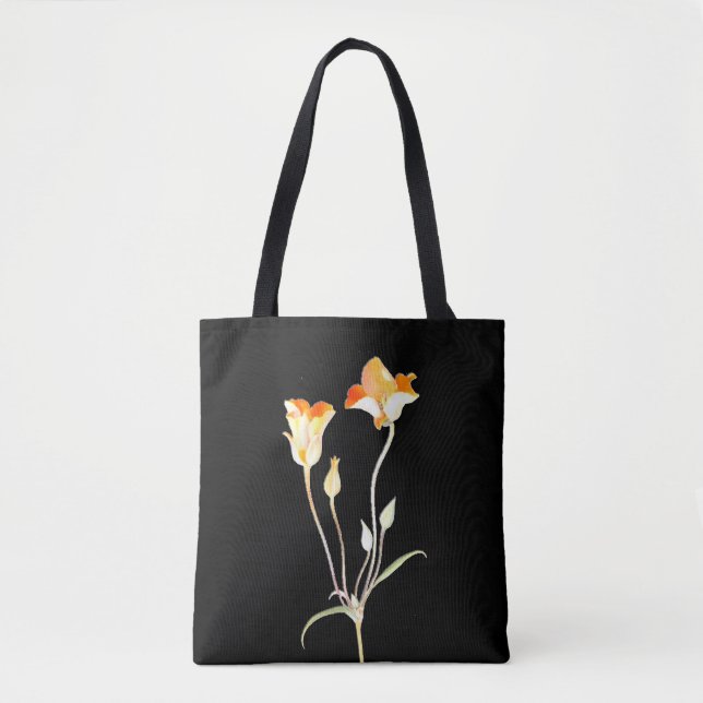 Tote Bag Tulipe de Mariposa orange (Devant)