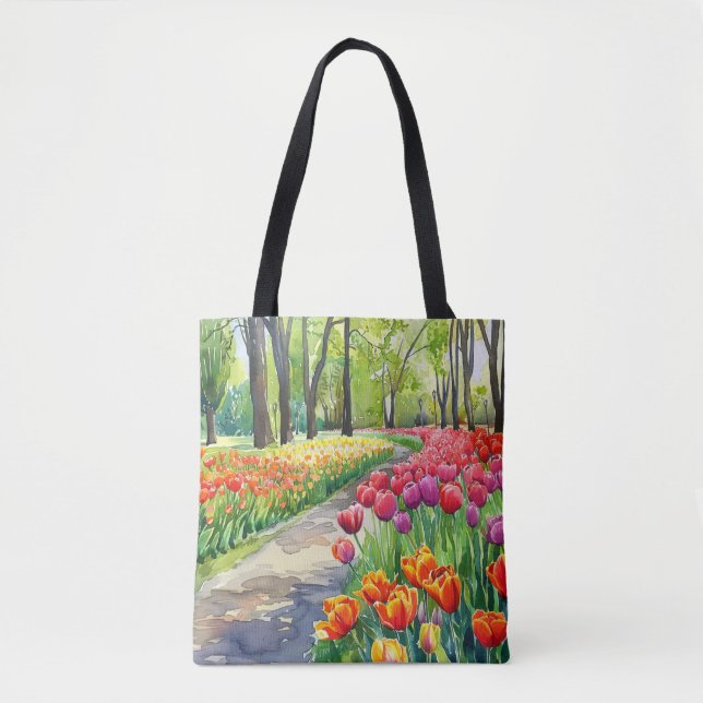 Tote Bag Tulipes dans le parc (Devant)
