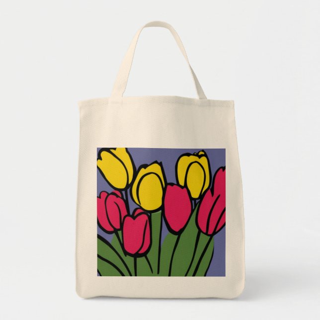 Tote Bag Tulipes de printemps (Devant)