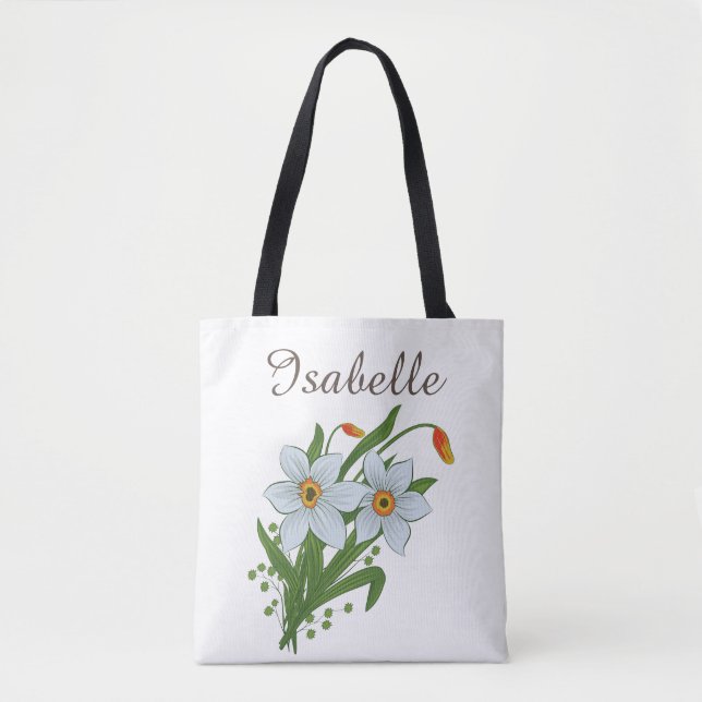 Tote Bag Tulipes et jonquilles Fleurs (Devant)