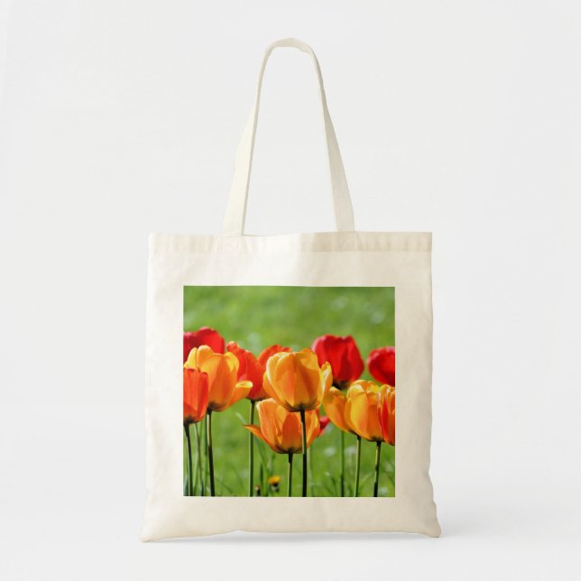 Tote Bag Tulipes Jaunes Et Rouges (Devant)