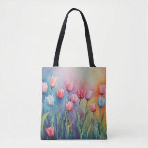 Tote Bag Tulipes Pastel Blossom