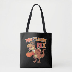 Tote Bag Turkeysaurus Rex Dab Turkey Dino Toddler Boys