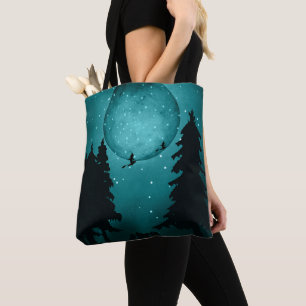 Tote Bag TURQUOISE éffrayante & HALLOWEEN NOIR WITCHES & LU