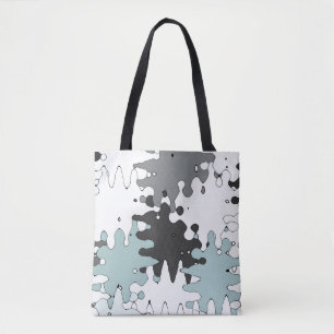 Tote Bag Turquoise et corail Motif unique