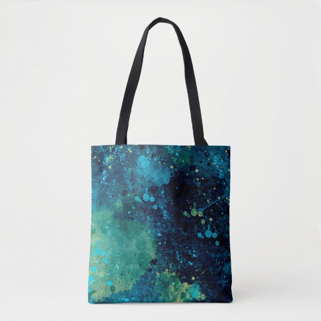 Tote Bag Turquoise et Yellow (Devant)