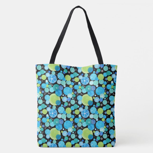 Tote Bag Turquoise ironique bleu néon vert émeraude sur noi (Dos)