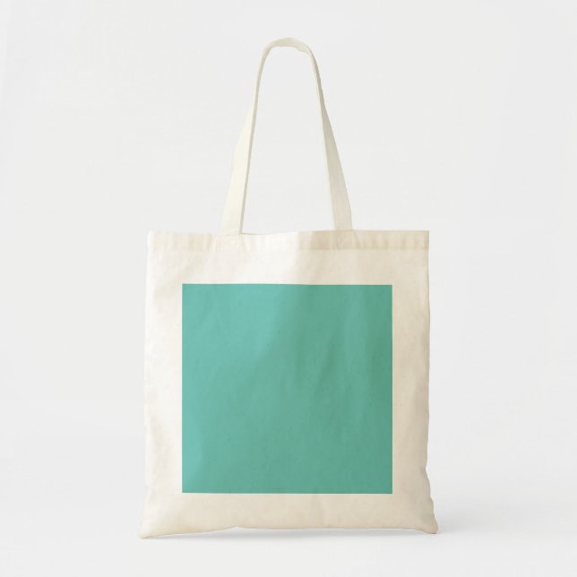 Tote Bag Turquoise léger #6BC388, demi-cuit (Devant)