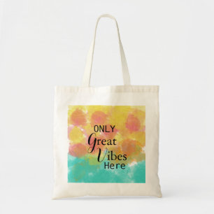 Tote Bag Turquoise Rose Jaune Seulement De Grandes Vibes Ic