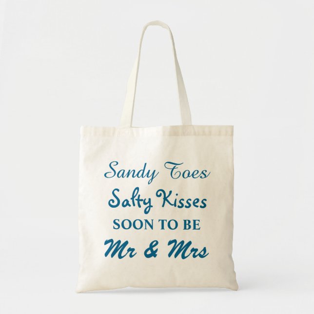 Tote Bag Turquoise Sandy Toits Salty Baisers Budget Fourre- (Devant)
