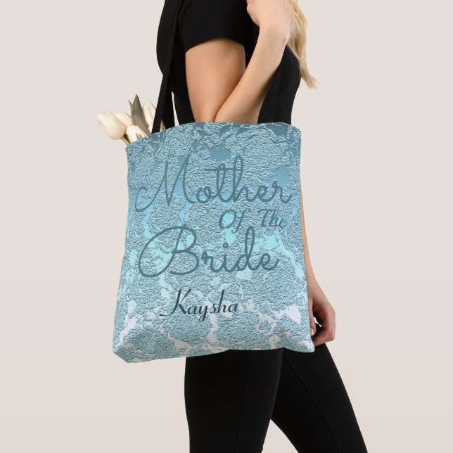 Tote Bag Turquoise Turquoise Élégant Mariage Mère De L'Épou (De près)