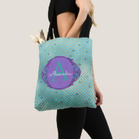 Turquoise vert et mauve Étalons de sirène Monogram