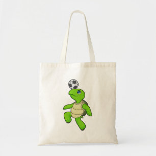 Tote Bag Turtle Soccer joueur