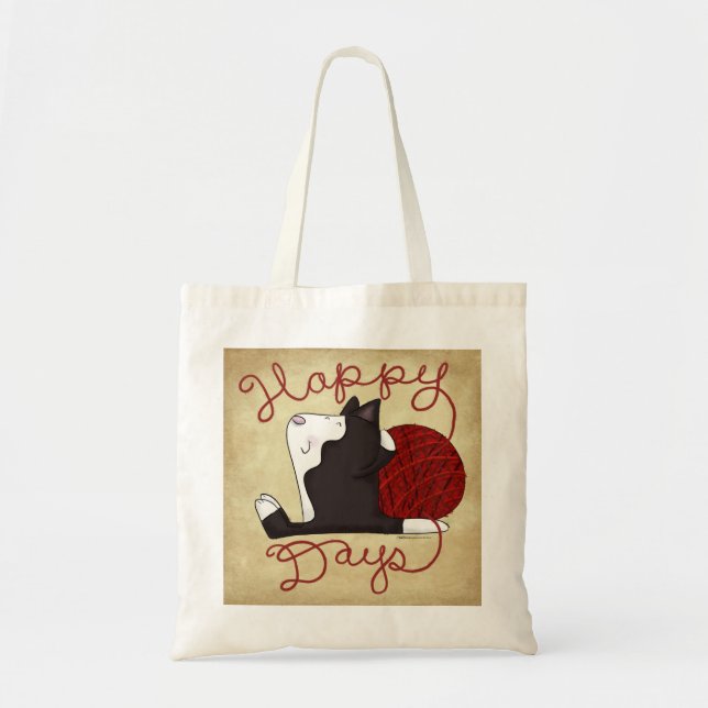 Tote Bag Tuxedo Chat - Jours heureux (Devant)