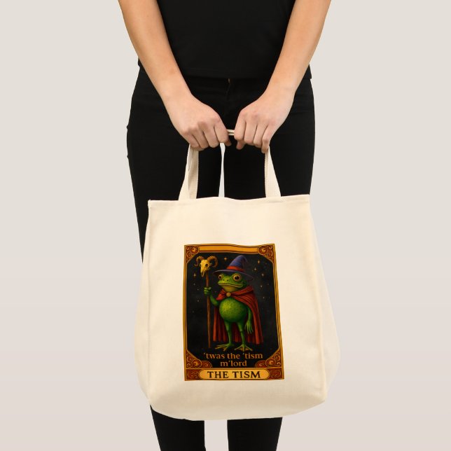 Tote Bag T'was The 'Tism M'Lord Frog Meme Autism Awareness (Devant (produit))