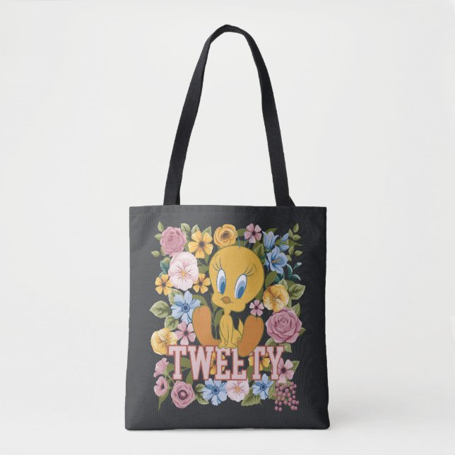 Tote Bag TWEETY™ Floral Embroidery Graphic (Devant)