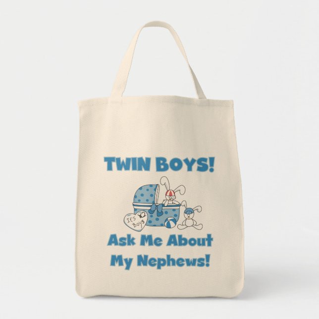 Tote Bag Twin Boys Demandez Mon Nephew (Devant)