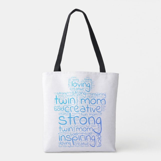 Tote Bag Twin Mom Word Cloud (Dos)