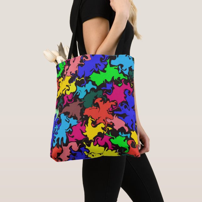 Tote Bag Twirl coloré Abstrait / (De près)