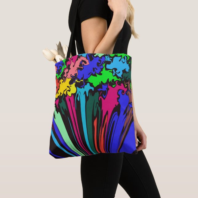 Tote Bag Twirl coloré Abstrait / Pinched / (De près)