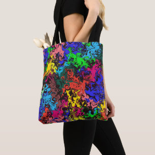 Tote Bag Twirly coloré Abstrait /
