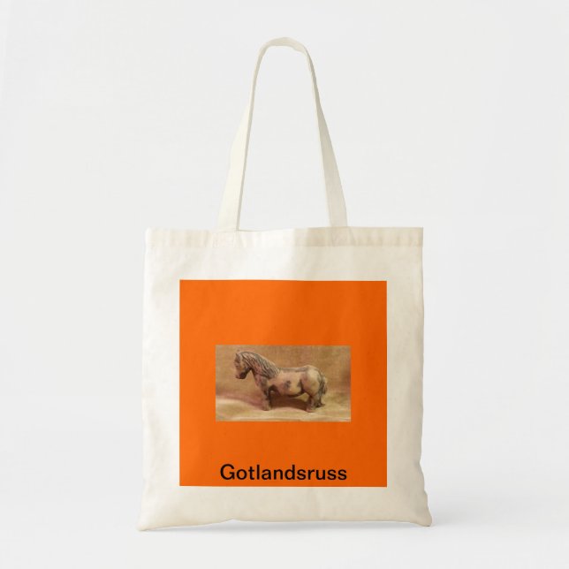 Tote Bag Tygväska med Hästmotiv (Devant)