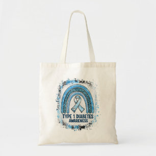 Tote Bag Type 1 Mois de sensibilisation au diabète Arc-en-c
