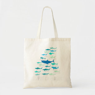 Tote Bag Types de requin Megalodon Grande infirmière blanch
