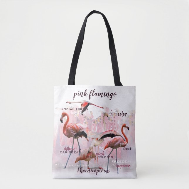 Tote Bag Typographe rose Flamingo | Customized (Devant)
