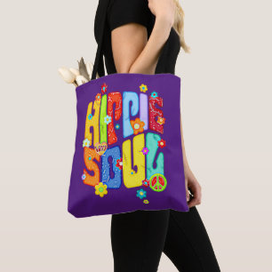 Tote Bag Typographie amusante - HIPPIE SOUL 1
