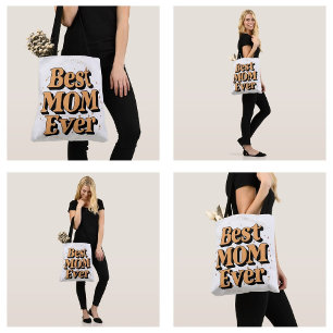 Tote Bag Typographie Assez Unique Meilleure Maman De Tous L